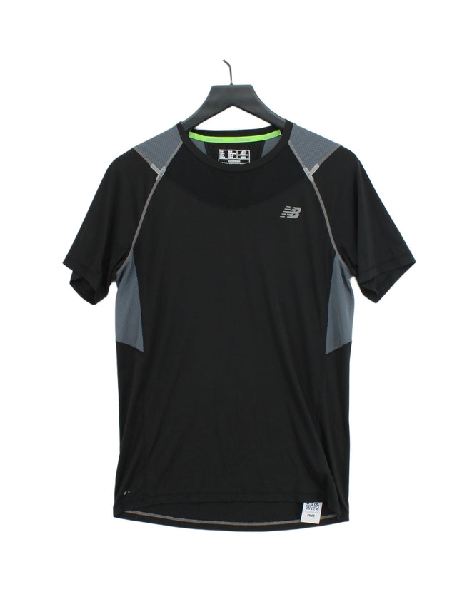 New Balance Men's T-Shirt S Black 100% Polyester