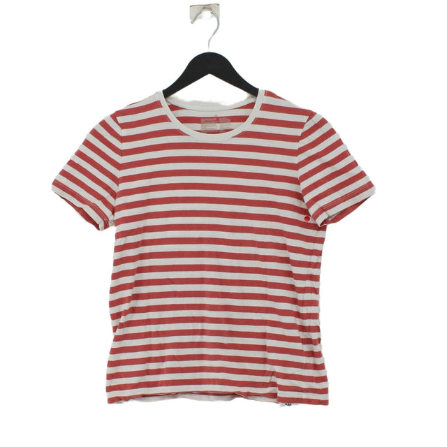 MUJI Women's T-Shirt S Red Cotton with Polyester