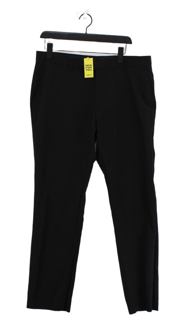 Next Men's Suit Trousers W 36 in Black 100% Polyester