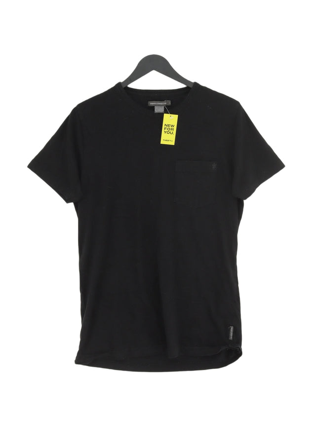 French Connection Women's T-Shirt L Black 100% Cotton