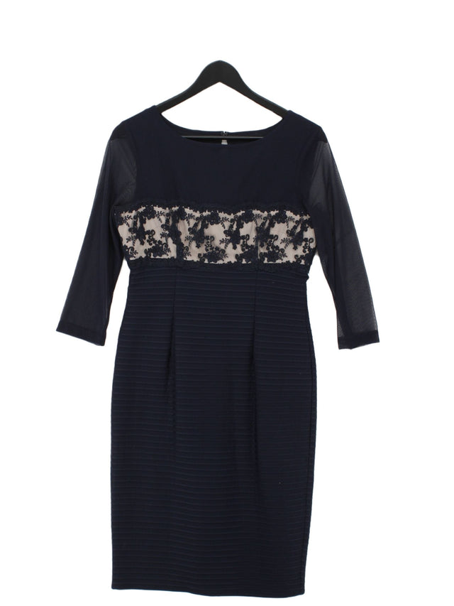 Linea Women's Midi Dress UK 10 Blue Polyester with Elastane