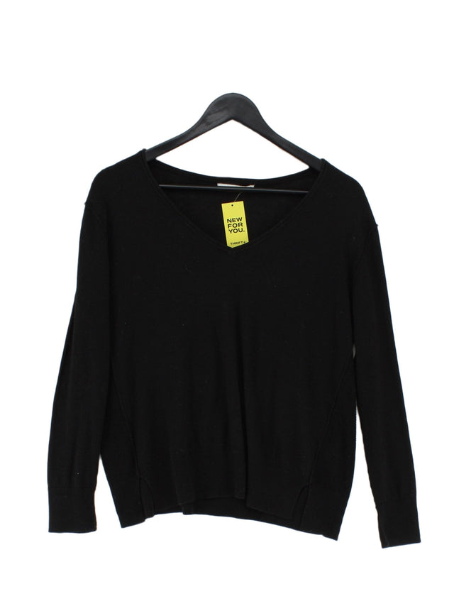Zara Women's Jumper M Black Polyester with Cotton