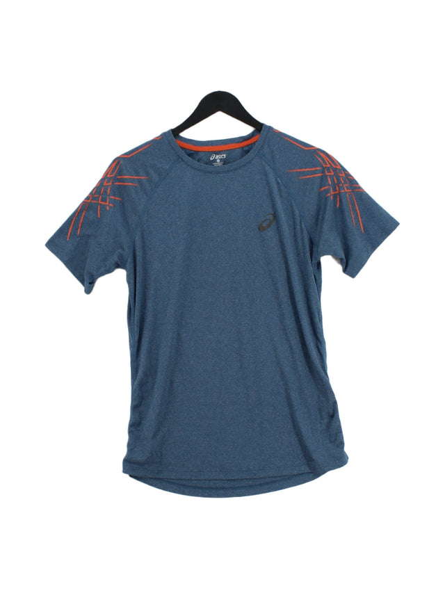 Asics Men's T-Shirt M Blue 100% Polyester