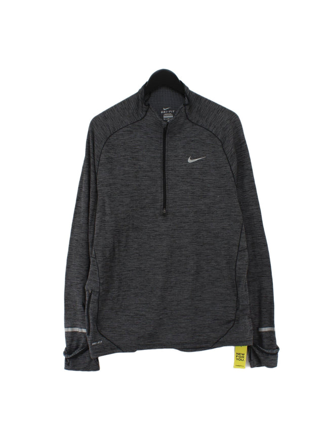 Nike Men's Hoodie XL Grey Polyester with Elastane