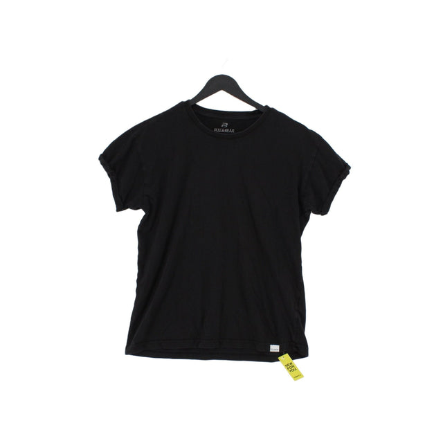Pull&Bear Men's T-Shirt M Black 100% Cotton