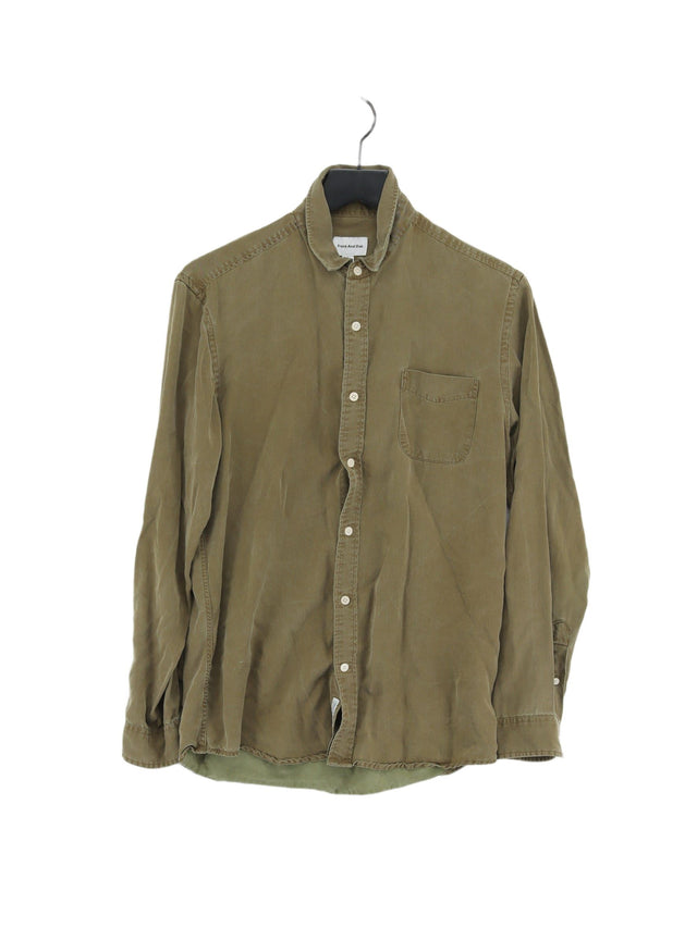 Frank And Oak Men's Shirt S Green 100% Other