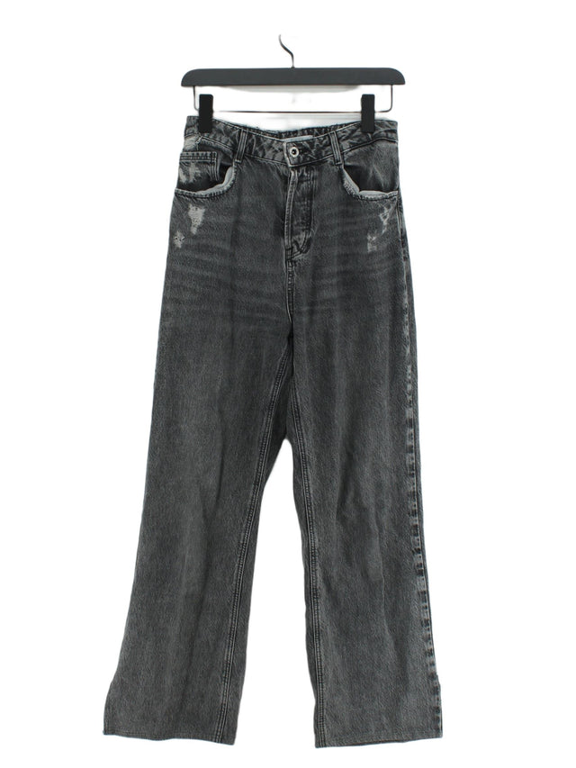 Zara Women's Jeans UK 10 Grey 100% Cotton