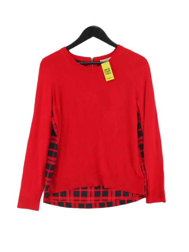 Michael Kors Women's Top M Red Cotton with Rayon