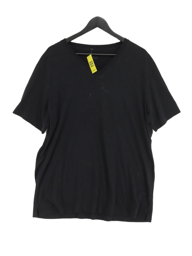 Alo Men's T-Shirt XXL Black Cotton with Elastane, Polyester, Rayon