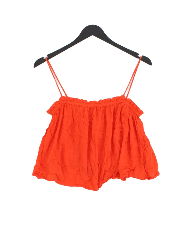 Pins And Needles Women's Top XS Orange 100% Viscose