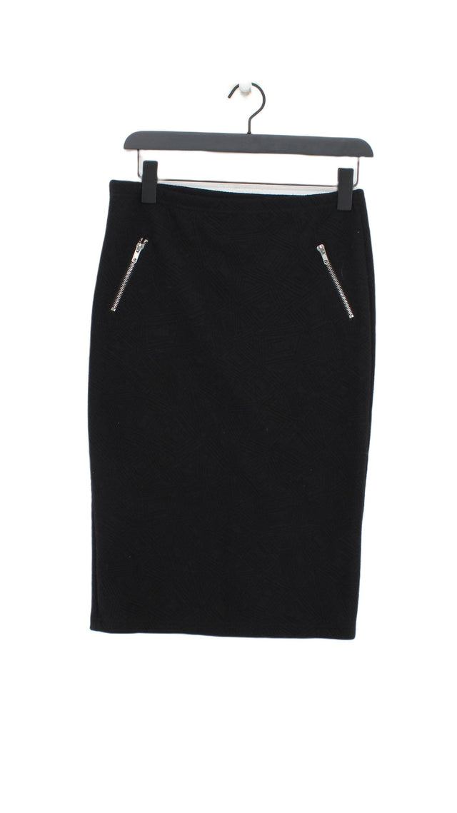 Hush Women's Midi Skirt S Black Polyester with Elastane