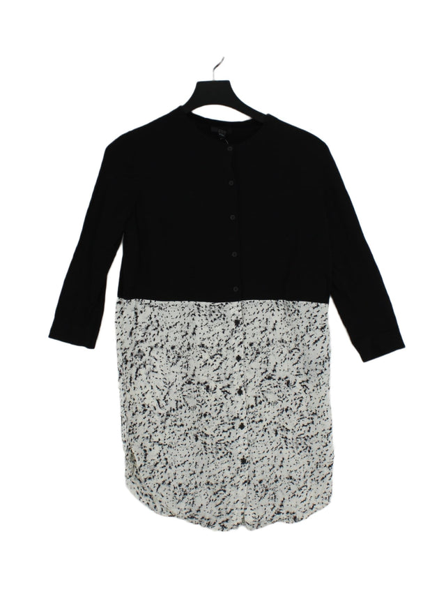 COS Women's Midi Dress XS Black 100% Cotton