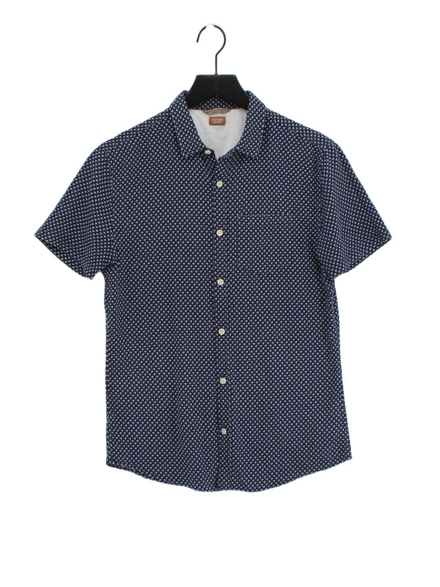 Common People Men's Shirt S Blue 100% Cotton