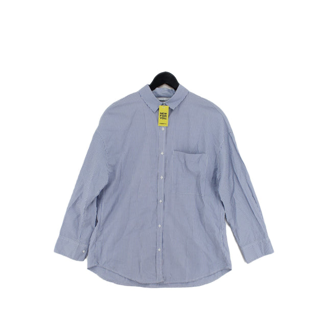 Zara Men's Shirt XS Blue Polyester with Cotton