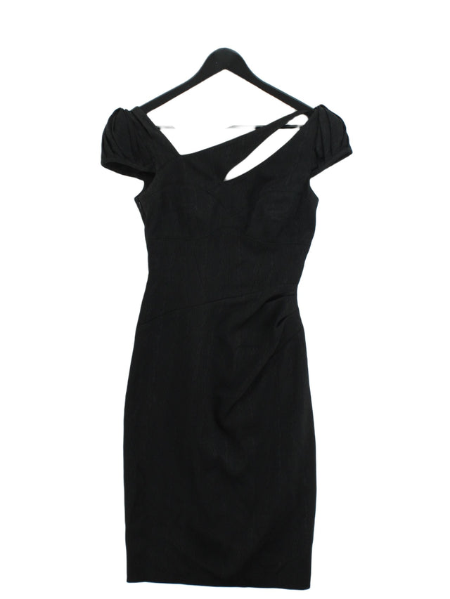 Karen Millen Women's Midi Dress UK 10 Black Other with Viscose