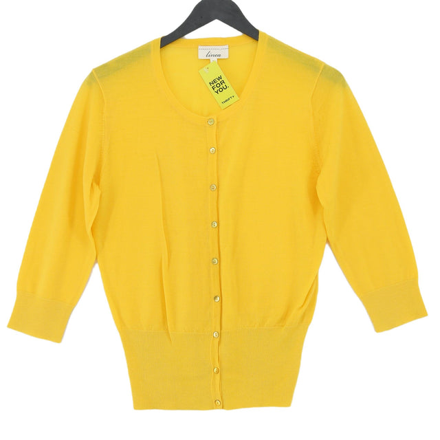 Linea Women's Cardigan S Yellow 100% Wool