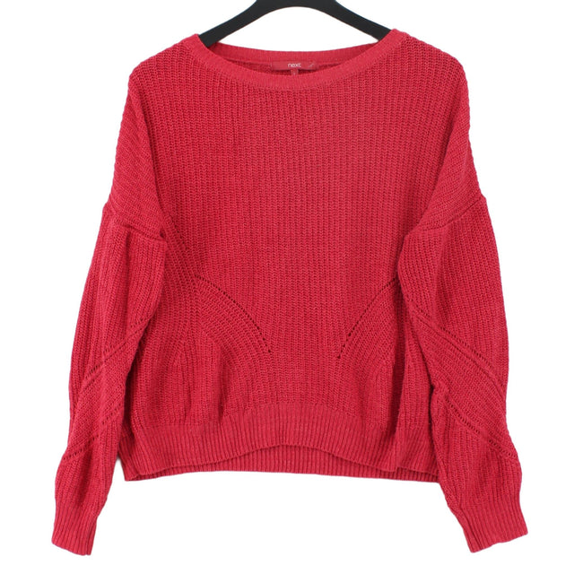 Next Women's Jumper S Pink Acrylic with Cotton