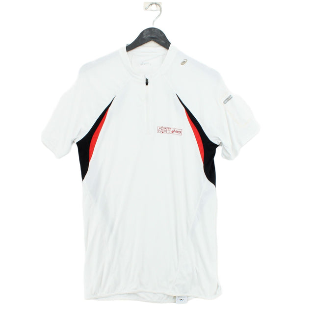 Asics Men's T-Shirt M White 100% Polyester