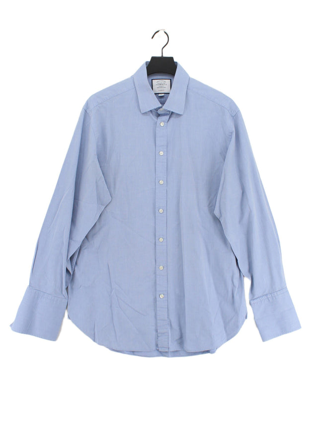 Charles Tyrwhitt Men's Shirt Chest: 42 in Blue 100% Cotton