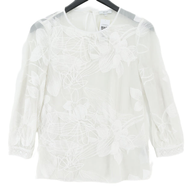 Reiss Women's Blouse UK 8 White 100% Polyester