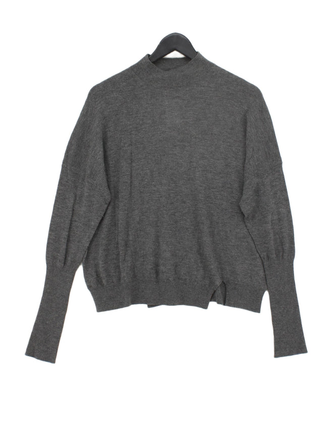 J Brand Women's Jumper S Grey Wool with Cashmere, Polyester, Spandex