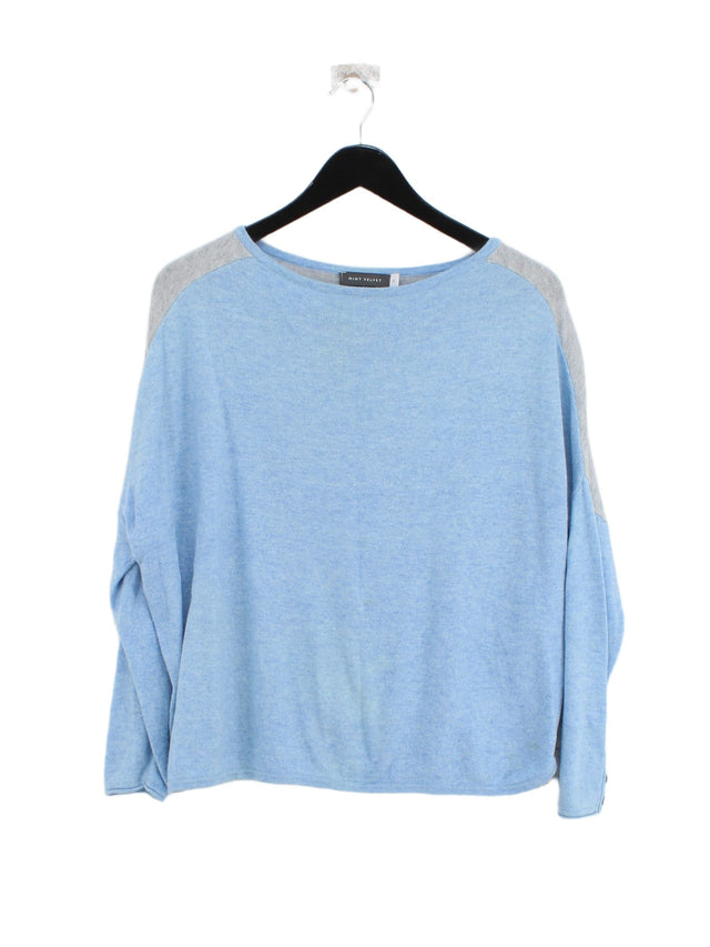 Mint Velvet Women's Jumper XS Blue Cotton with Cashmere, Polyamide, Viscose