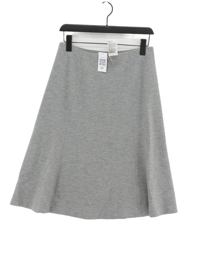 Uniqlo Women's Midi Skirt M Grey Polyester with Cotton, Viscose, Wool