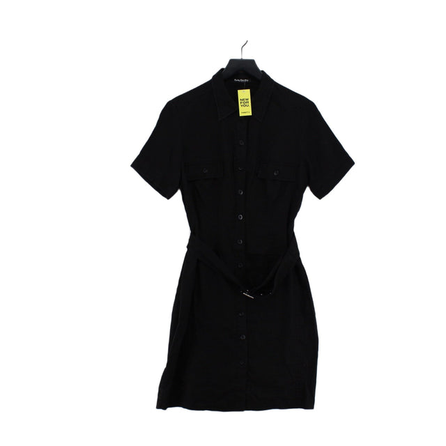 Betty Barclay Women's Midi Dress M Black 100% Linen