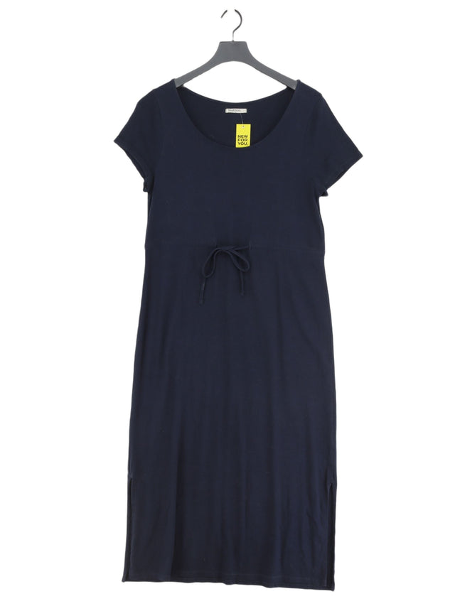 Woolovers Women's Maxi Dress L Blue 100% Cotton