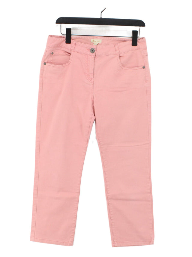 Monsoon Women's Jeans UK 12 Pink Cotton with Elastane