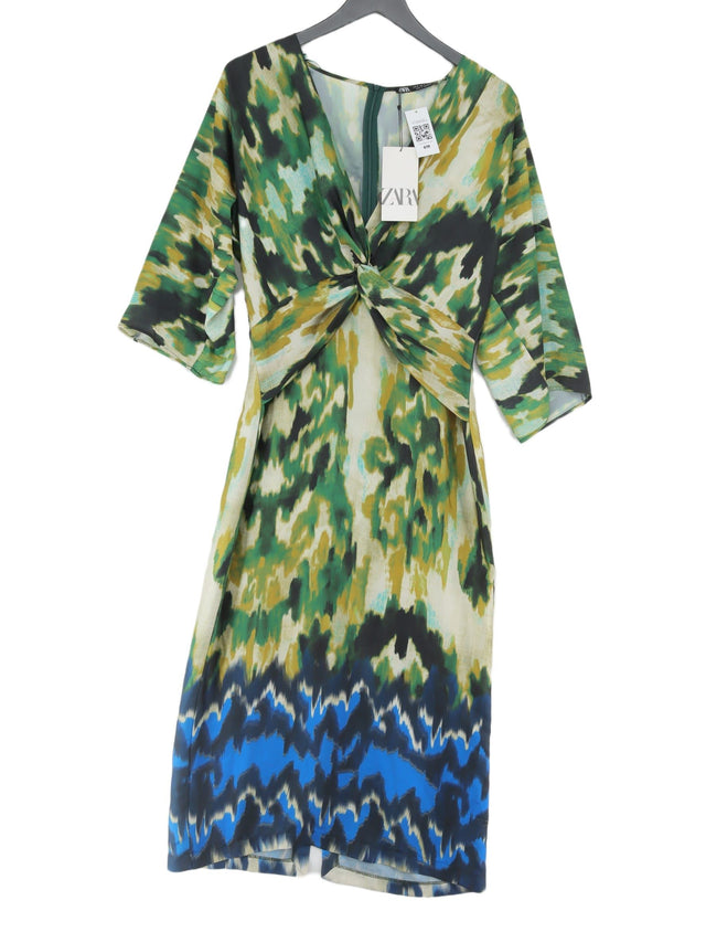 Zara Women's Maxi Dress M Green 100% Polyester