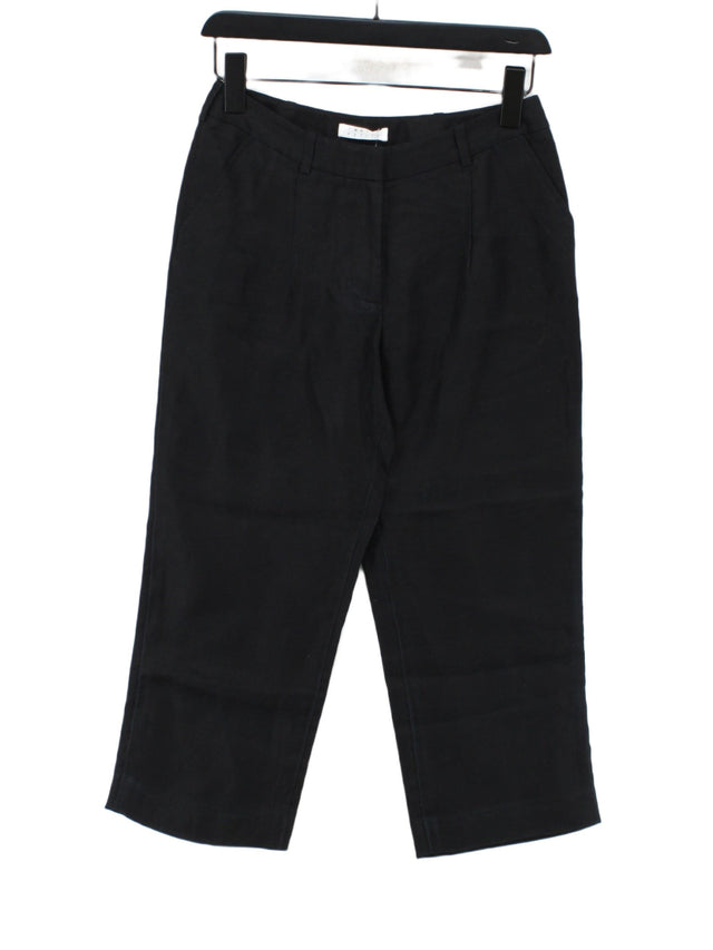 Precis Petite Women's Suit Trousers UK 8 Black 100% Linen