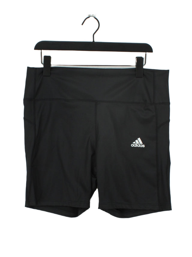 Adidas Women's Shorts XL Black Polyester with Elastane