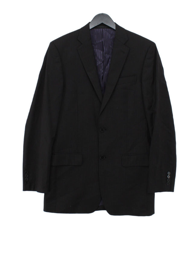 Savoy Taylors Guild Men's Blazer Chest: 38 in Black Polyester with Viscose