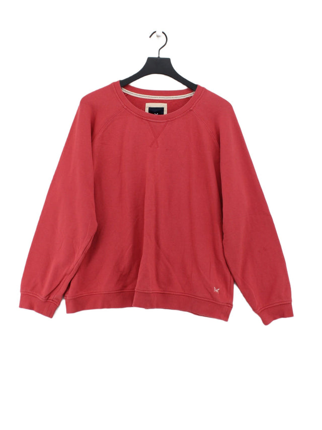 Crew Clothing Women's Jumper UK 18 Red 100% Cotton