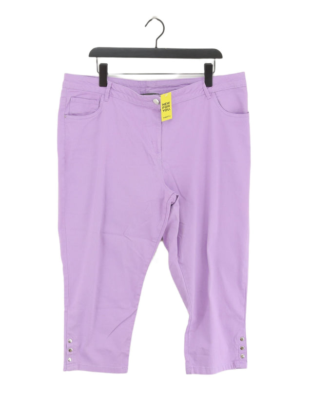 Bonmarche Women's Jeans UK 20 Purple Cotton with Elastane