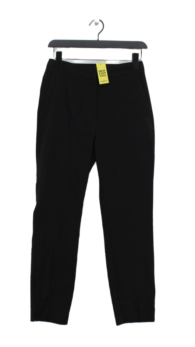 Zara Women's Suit Trousers M Black Cotton with Elastane, Polyester
