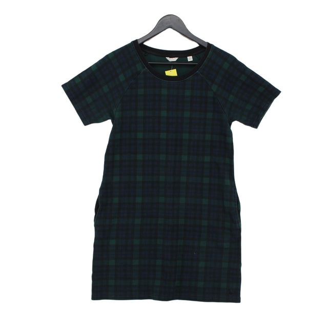 Jack Wills Women's Midi Dress UK 10 Green Cotton with Elastane