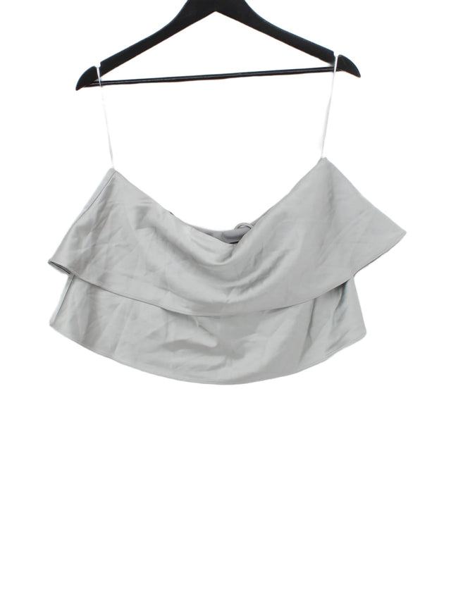 Zara Women's T-Shirt M Grey 100% Polyester