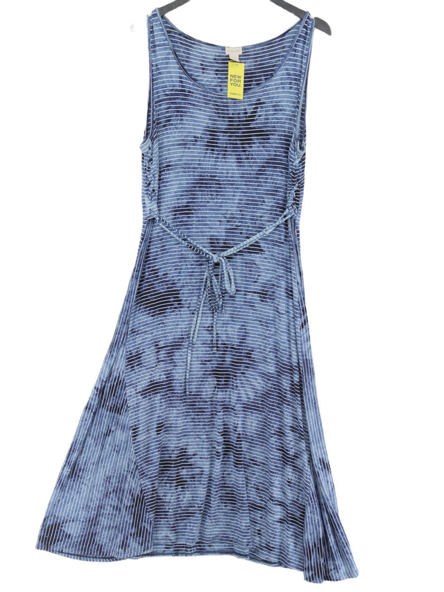 Chico's Women's Maxi Dress XL Blue Rayon with Polyester, Spandex, Viscose