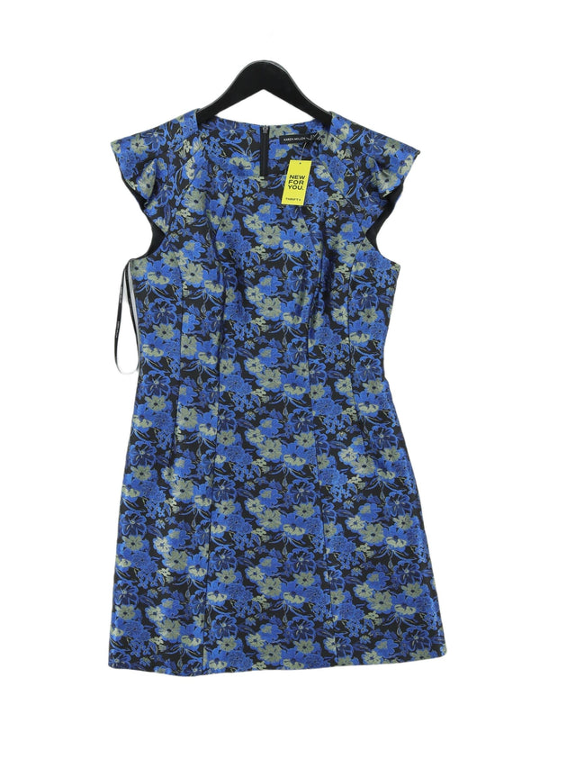 Karen Millen Women's Midi Dress UK 12 Blue Polyester with Other
