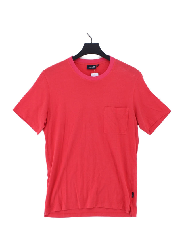 Paul Smith Men's T-Shirt S Red 100% Cotton