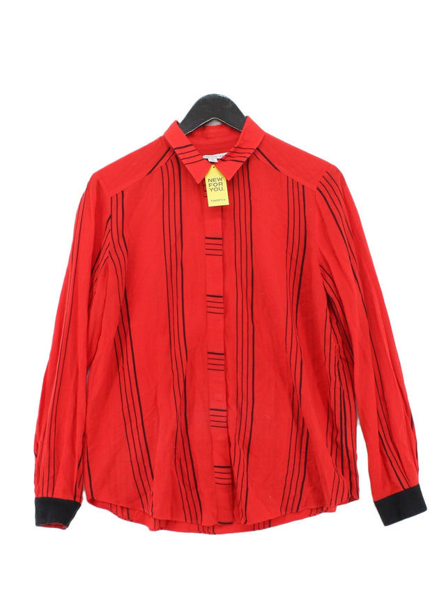 & Other Stories Women's Shirt UK 10 Red 100% Cotton