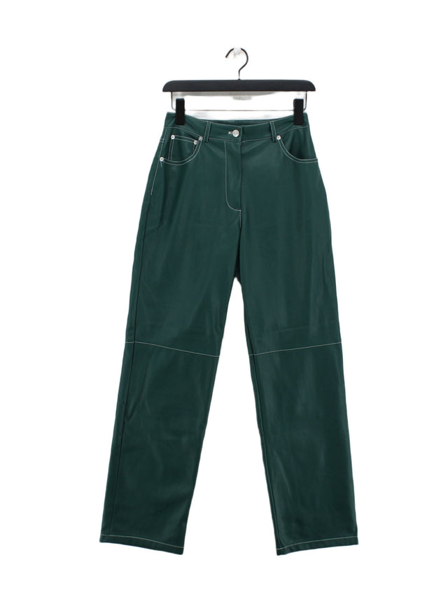 NA-KD Women's Trousers UK 8 Green Other with Polyester