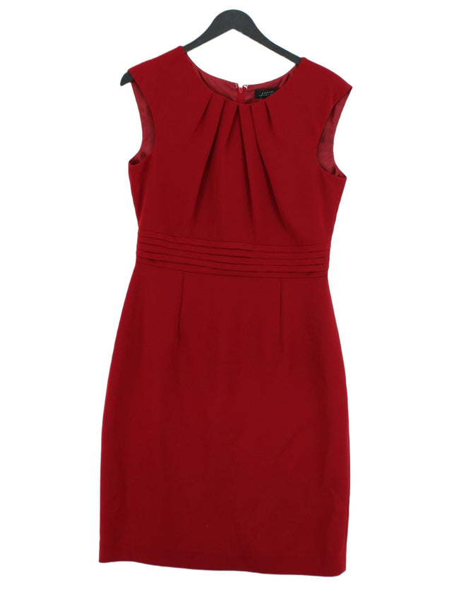 Tahari ASL Women's Midi Dress UK 6 Red 100% Polyester