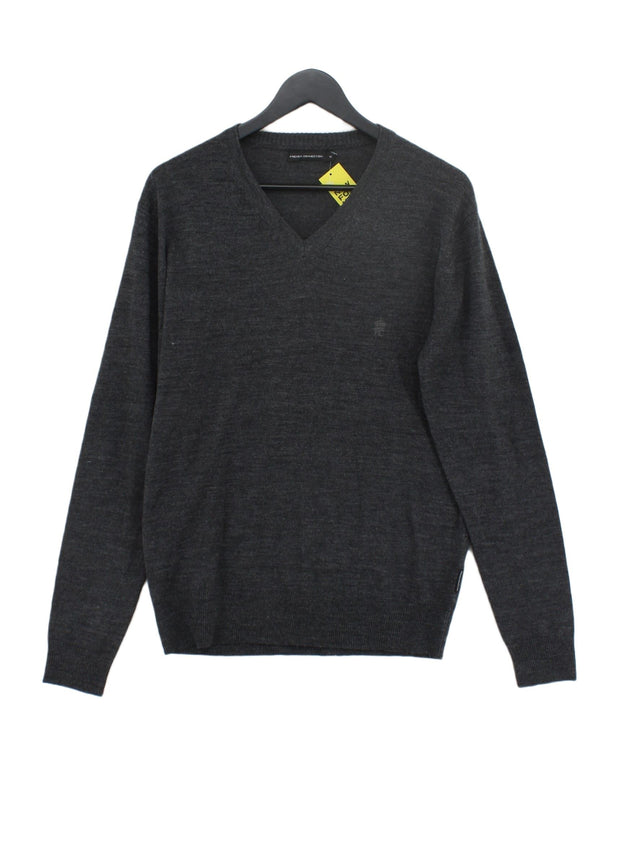 French Connection Men's Jumper M Grey 100% Acrylic