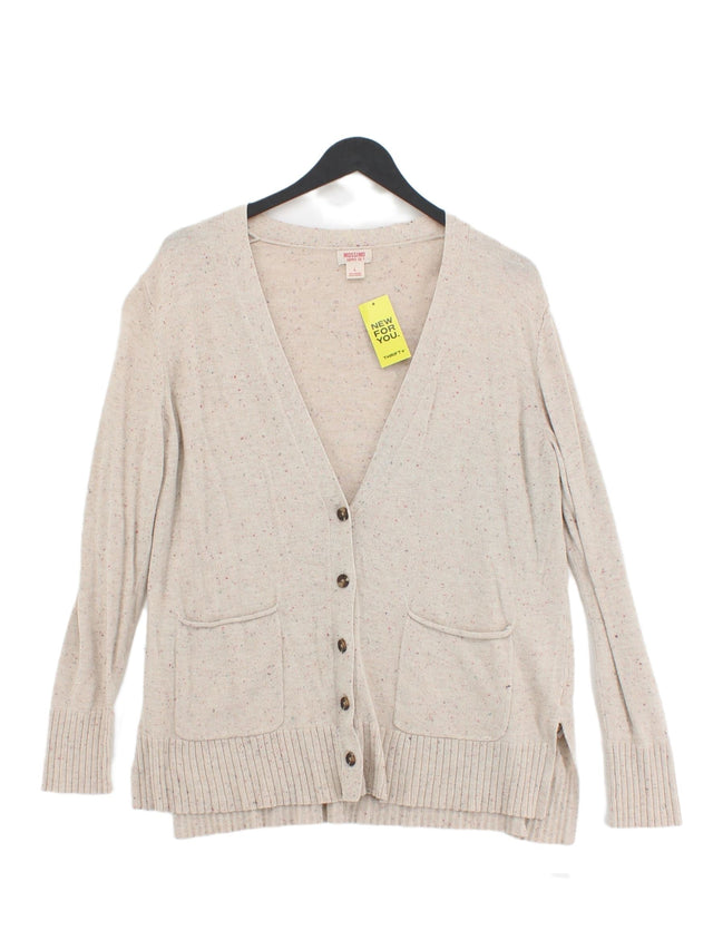 Mossimo Women's Cardigan L Cream Cotton with Nylon, Rayon