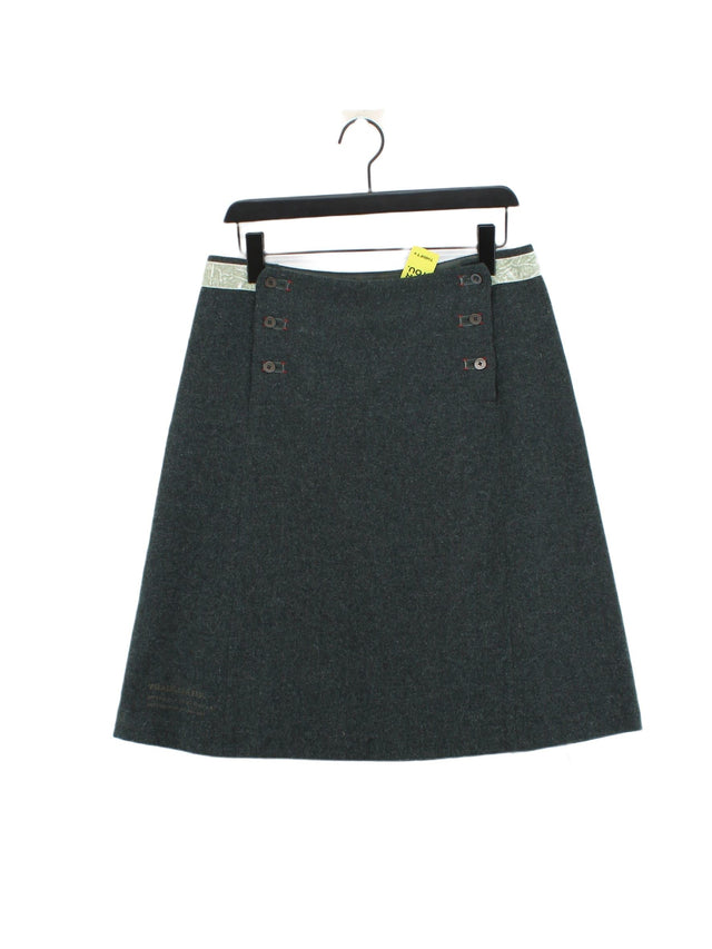 Noa Noa Women's Midi Skirt M Green Cotton with Wool