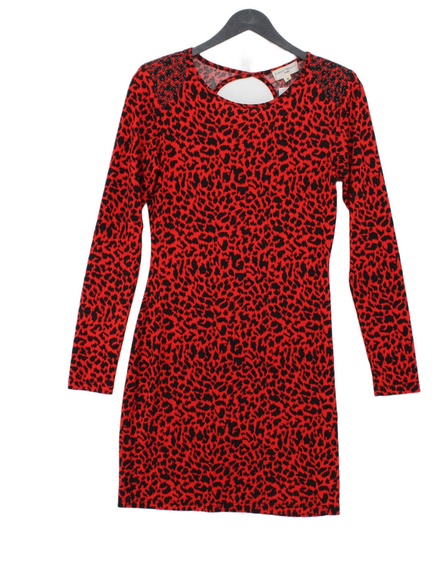 Almost Famous Women's Midi Dress UK 6 Red Viscose with Spandex