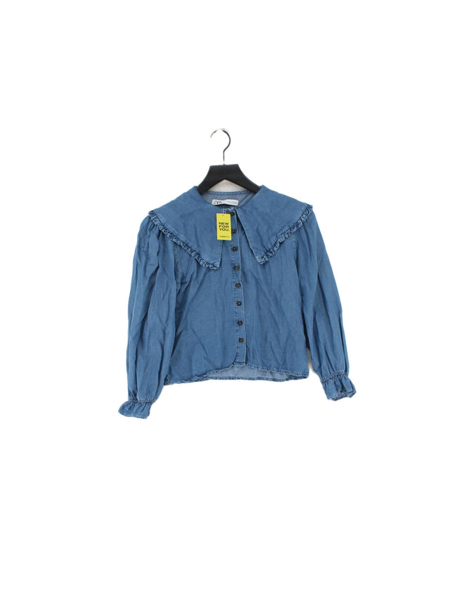 Zara Women's Shirt XS Blue 100% Lyocell Modal
